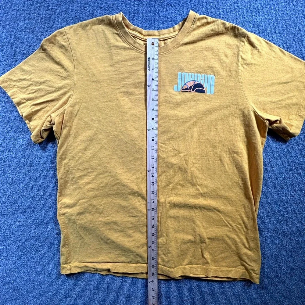 Jordan T-Shirt Men's XL Yellow Graphic 100% Cotton Short Sleeve Streetwear